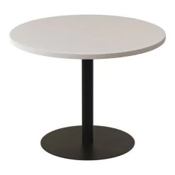 Guéridon Easy Office Pied Métal Ø 80 Cm Plateau Blanc -Magasin De Fournitures De Bureau AIG11965235