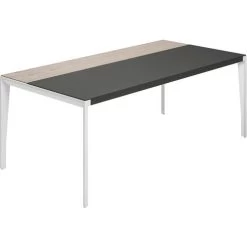 Bureau Gamme X9 Placage Bois - 161 Cm - Quadrifoglio