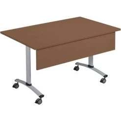 Table Rectangulaire Avec Voile De Fond Plateau Mélaminé Pivotant Axe -Magasin De Fournitures De Bureau AIG22730765