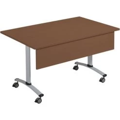Table Rectangulaire Avec Voile De Fond Plateau Mélaminé Pivotant Axe -Magasin De Fournitures De Bureau AIG22731493
