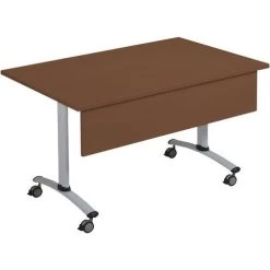 Table Rectangulaire Avec Voile De Fond Plateau Mélaminé Pivotant Axe -Magasin De Fournitures De Bureau AIG22731494