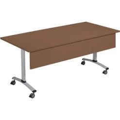 Table Rectangulaire Avec Voile De Fond Plateau Mélaminé Pivotant Axe -Magasin De Fournitures De Bureau AIG22731495