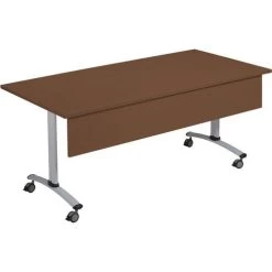Table Rectangulaire Avec Voile De Fond Plateau Mélaminé Pivotant Axe -Magasin De Fournitures De Bureau AIG22731496
