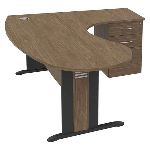 Bureau Convivial Quatuor Pied L Bois Avec Retour Et Caisson Hauteur Bureau - Manutan 5 Bureau Convivial Quatuor Pied L Bois Avec Retour Et Caisson Hauteur Bureau - Manutan – Image 3