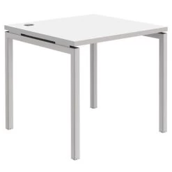 Bureau Droit Open - Blanc/blanc