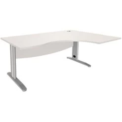 Bureau Asymétrique Avec Retour Et Pieds En L 180cm Quatuor - Manutan