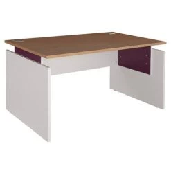 Bureau Droit Largeur 160 Cm En Chêne Avec Caisson Mobile Linéo