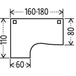 Bureau Compact - Hêtre - Manutan