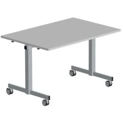 Table Mobile à Plateau Rectangulaire Pliant - Gris Clair 10 Table Mobile à Plateau Rectangulaire Pliant - Gris Clair -Magasin De Fournitures De Bureau AIG360274