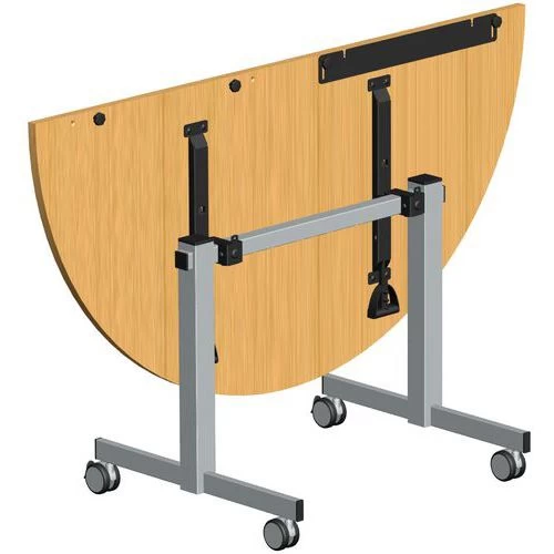 Table Mobile à Plateau Pliant - Demi-cercle 3 Table Mobile à Plateau Pliant - Demi-cercle