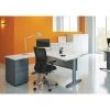 Bureau Droit Pure - Gris Clair/ Gris Foncé - Piétements Ajustables -Magasin De Fournitures De Bureau AIG363119