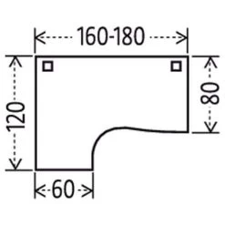 Bureau Compact Pure - Hêtre/ Gris Foncé - Piétements Fixes -Magasin De Fournitures De Bureau AIG363157