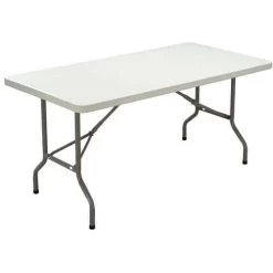 Lifetime Table Pliante Rectangle HDPE - Piétement Tubulaire -Magasin De Fournitures De Bureau AIG447977