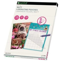 Pochettes De Plastification à Chaud, A3, 125 Microns, Satinées Leitz