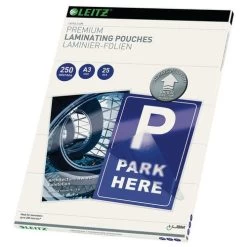 Pochettes De Plastification UDT, A3, 250 Microns, Pack De 25 Leitz