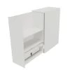 Caisson Blanc à Ouverture Latérale Gauche - Hauteur 115 Cm - Tiroirs Fixes + 1 Téléscopique -Magasin De Fournitures De Bureau AIG6145375