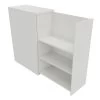 Caisson Blanc à Ouverture Latérale Droite - Hauteur 115 Cm - Tiroirs Fixes -Magasin De Fournitures De Bureau AIG6145377