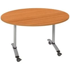 Table Ronde Plateau Mélaminé Pivotant Axe -Magasin De Fournitures De Bureau AIG6341049