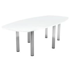 Table De Réunion Elga Plateau Mélaminé Pied Tube