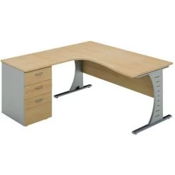 Pack Bureau Asymétrique Retour à Gauche + Caisson HB Clap