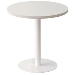 Guéridon Easy Office Pied Métal Ø 60 Cm Plateau Blanc -Magasin De Fournitures De Bureau AIG6352520