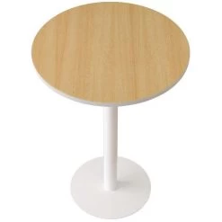 Table De Réunion Haute Easy Ø 80 Cm Plateau Coloris Uni