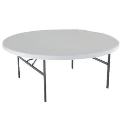 Table Pliante Lifetime Ronde 150 Cm - 8 Personnes - 4 Pieds