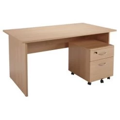 Pack Bureau Droit Alpha Avec Caisson Mobile