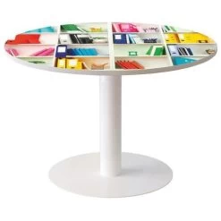 Table De Réunion Easy Office Ronde Plateau Coloris Décor