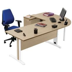 Pack Bureau Droit Pieds L 160cm+angle 90°+bureau 80cm+caisson Mobile Quatuor -Magasin De Fournitures De Bureau AIG6482444