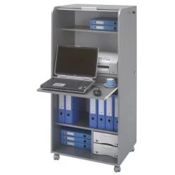 Armoire Informatique Mobile Orga Coloris Blanc