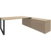 Bureau L180xP100 Cm Sur Console Droite 200x60 Cm -Magasin De Fournitures De Bureau AIG7089873