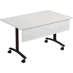 Table Plateau Stratifié Rectangulaire Axe + Voile De Fond -Magasin De Fournitures De Bureau AIG7175625