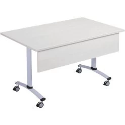 Table Plateau Stratifié Rectangulaire Axe + Voile De Fond -Magasin De Fournitures De Bureau AIG7175631