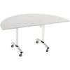 Table Plateau Stratifié Demi-lune Axe -Magasin De Fournitures De Bureau AIG7175647