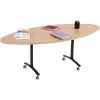 Table Ovale Plateau Mélaminé Pivotant Axe -Magasin De Fournitures De Bureau AIG7175711