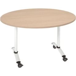 Table Ronde Plateau Mélaminé Pivotant Axe -Magasin De Fournitures De Bureau AIG7175765