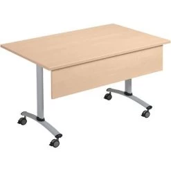 Table Carrée Avec Voile De Fond Plateau Mélaminé Pivotant Axe