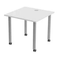 Table De Réunion Tubo à Roulettes 80 X 80 Cm