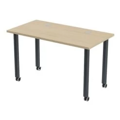 Table De Réunion Tubo à Roulettes 120 X 60 Cm -Magasin De Fournitures De Bureau AIG7492104