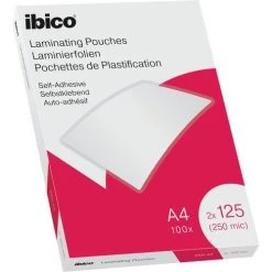 Esselte Pochettes Plastification A4 Ibico Auto Adhésives, Boite 100