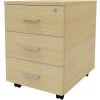 Caisson Mobile Avec 3 Tiroirs Moka - Eol -Magasin De Fournitures De Bureau AIG8151240