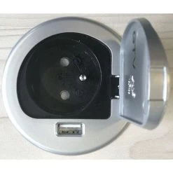 Passe-câble D'alimentation, Intégré Au Bureau, Gauche - Kerkmann