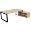 Bureau Droit Avec Meuble De Service Ouvert - Pied Noir - Buronomic 1 Bureau Droit Avec Meuble De Service Ouvert - Pied Noir - Buronomic -Magasin De Fournitures De Bureau AIG9916157